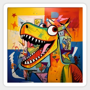 Funny Abstract Dinosaur Sticker